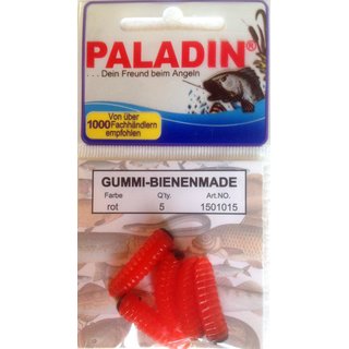 Gummi-Bienenmaden von Paladin in verschiedenen Farben. Topp Forellenkder! NEU Rot